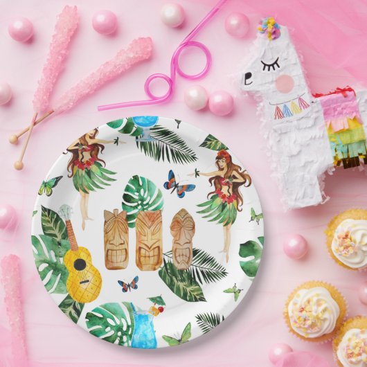 Tiki Party-Teller Pappteller (Party)