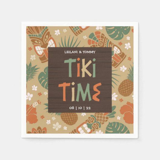 Tiki Party Tropical Luau Serviette (Vorderseite)