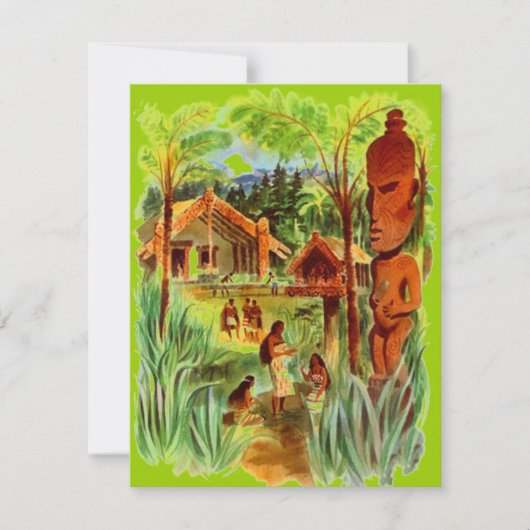 TIKI PARTY tropische hawaiische Eingeborene Einladung (Vorderseite)