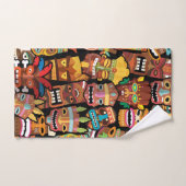 Tiki Pattern Badhandtuch Set (Handtuch)