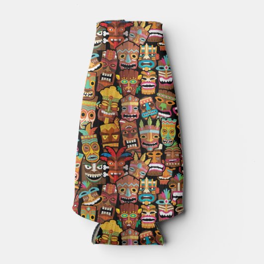 Tiki Pattern Flaschenkühler (Vorderseite)