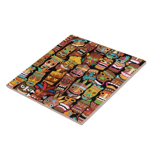 Tiki Pattern Fliese (Seite)