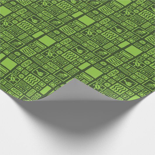 Tiki Pattern Geschenkpapier (Ecke)