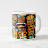 Tiki Pattern Jumbo-Tasse (Vorderseite Rechts)