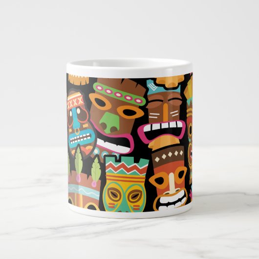 Tiki Pattern Jumbo-Tasse (Vorderseite)