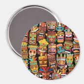 Tiki Pattern Magnet (Vorderseite/Rückseite)