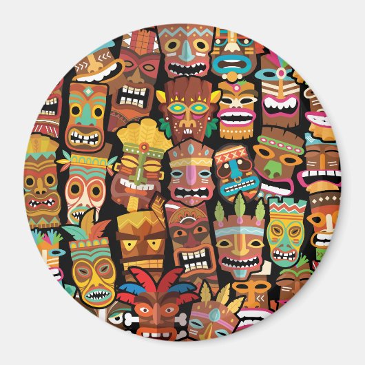 Tiki Pattern Magnet (Vorne)