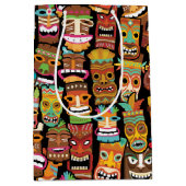 Tiki Pattern Mittlere Geschenktüte (Vorderseite)