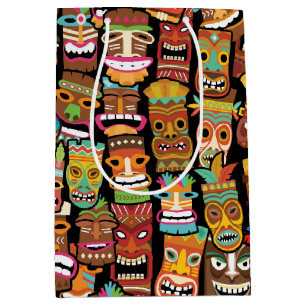 Tiki Pattern Mittlere Geschenktüte