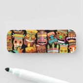 Tiki Pattern Namensschild (Beispiel)