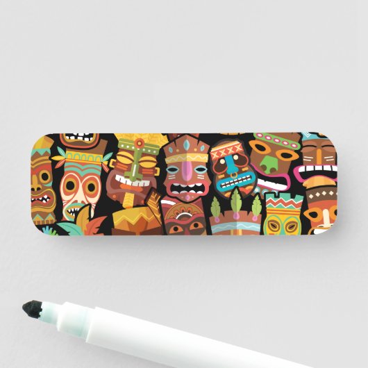 Tiki Pattern Namensschild (Beispiel)