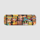 Tiki Pattern Namensschild (Vorderseite)