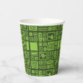 Tiki Pattern Pappbecher (Rückseite)