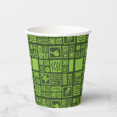 Tiki Pattern Pappbecher (Vorderseite)