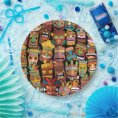 Tiki Pattern Pappteller (Party)