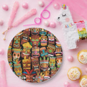 Tiki Pattern Pappteller (Party)
