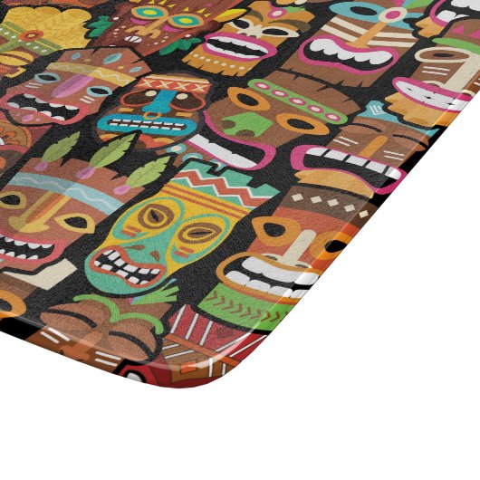 Tiki Pattern Schneidebrett (Ecke)