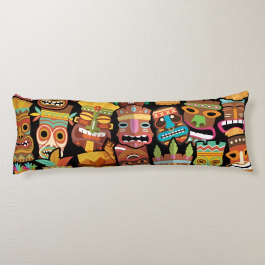 Tiki Pattern Seitenschläferkissen (Rückseite)