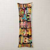 Tiki Pattern Seitenschläferkissen (Rückseite (Vertikal))