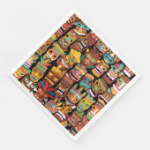 Tiki Pattern Serviette (Ecke)