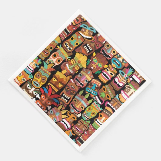 Tiki Pattern Serviette (Ecke)