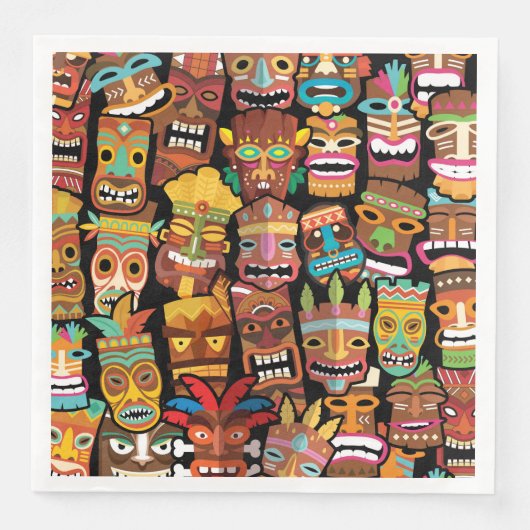 Tiki Pattern Serviette (Vorderseite)