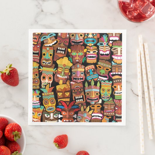 Tiki Pattern Serviette (Beispiel)