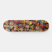 Tiki Pattern Skateboard (Horizontal)