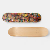 Tiki Pattern Skateboard (Horizontal)
