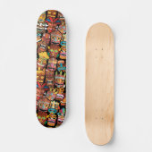 Tiki Pattern Skateboard (Vorderseite)