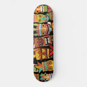 Tiki Pattern Skateboard (Vorderseite)