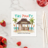 Tiki Pawty Tropical Beach Surf Haustier Party Serviette (Beispiel)