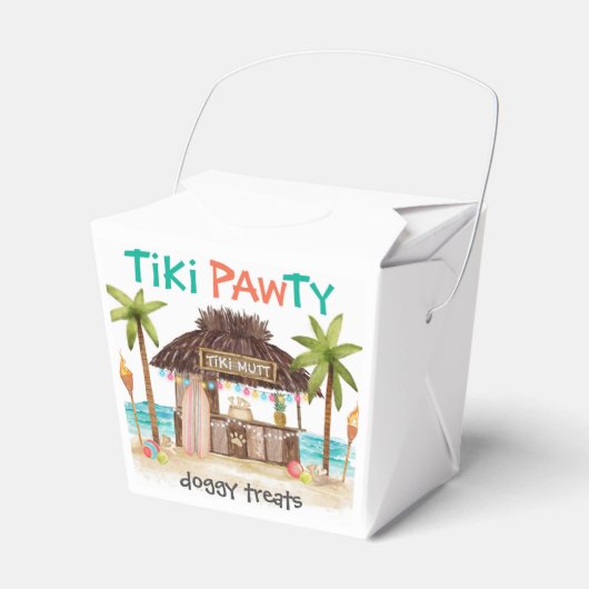 Tiki Pawty Tropical Dog Party Hunde Leckereien Geschenkschachtel (Vorderseite)