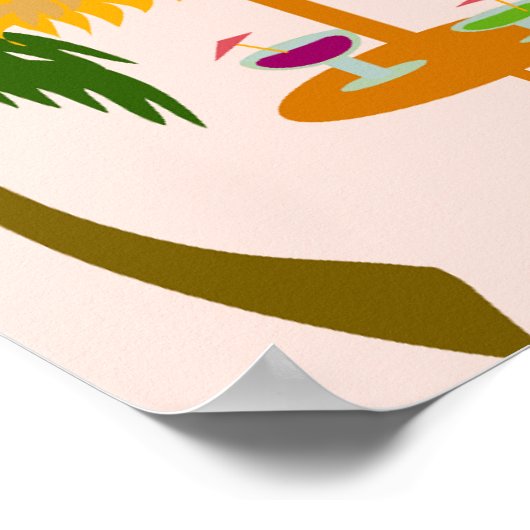 Tiki Pool Party Poster (Ecke)