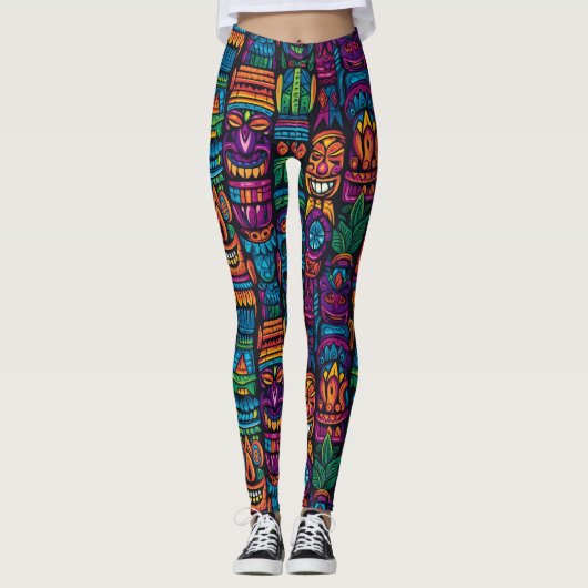 Tiki Pop Fashion Leggings (Vorderseite)