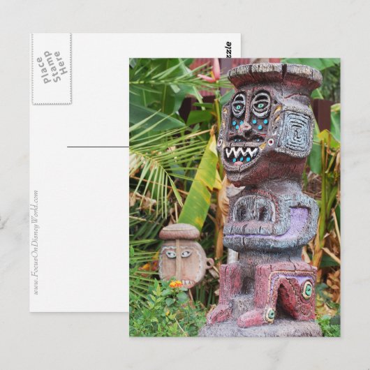 Tiki Postkarte (Vorne/Hinten)