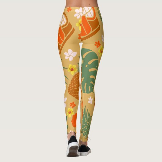 Tiki Print Leggings (Rückseite)