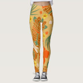 Tiki Print Leggings (Vorderseite)