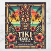 Tiki Reserve Wein & Bier Flasche Etikett (Einzelnes Label)