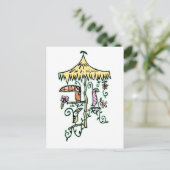 Tiki Room Birds on a Perch von Tiki Ony Postkarte (Stehend Vorderseite)