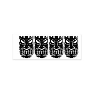 Tiki Sculpture Thunder_Cove Gummistempel