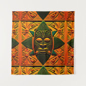 Tiki Shield Wandteppich (Vorderseite)