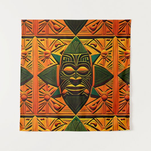 Tiki Shield Wandteppich (Vorderseite)