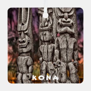 Tiki Stammesrat, 2 Seiten Platz, Ornament Aus Metall