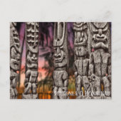 Tiki Stammesrat mit dramatischem Himmel, Postkarte (Vorderseite)