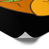 Tiki-Statue aus Holz mit offenem Mund, sonniges Sc Poster (Ecke)