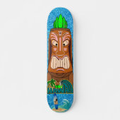 Tiki Statue Hawaii Skateboard (Vorne)