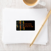 Tiki Statue Sonnenaufgang Adressetiketten (Insitu)