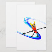 Tiki Surfer Briefpapier (Vorne/Hinten)