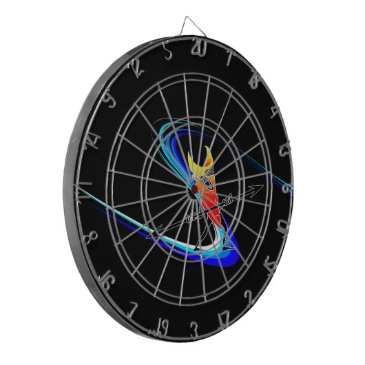 Tiki Surfer Dartscheibe (Vorderseite Links)